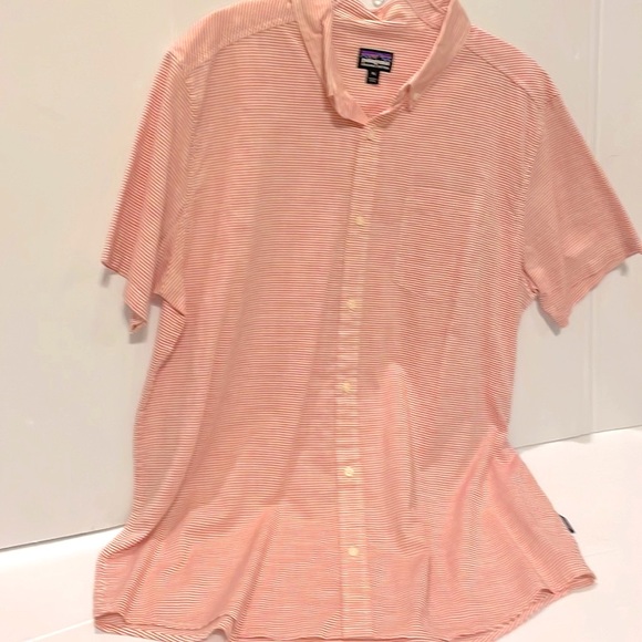 NWOT Patagonia Mens Short Sleeve Shirt / Organic cotton / one pocket Size XL - Picture 12 of 13
